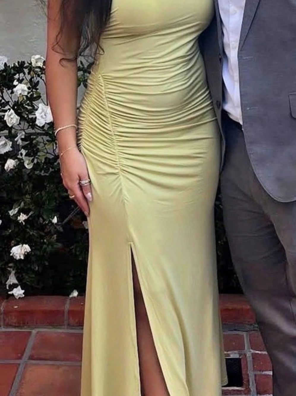 Princess Polly Get Lucky Drape One Shoulder Maxi Dress Yellow Size 6